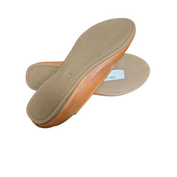 A New Day Women's Cognac Faux Leather Flats Size 7W - Picture 10 of 10